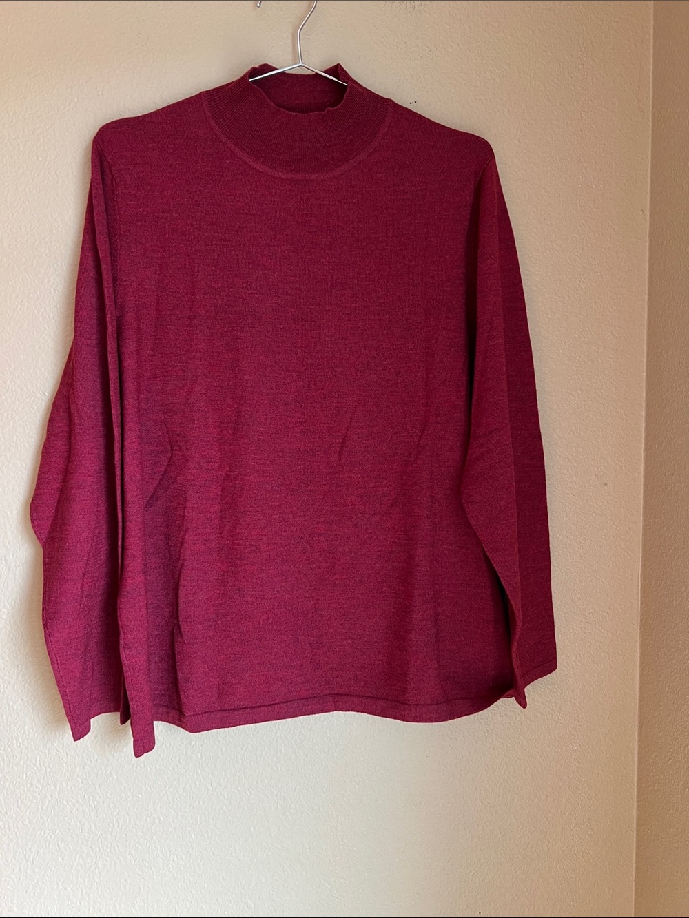 Lands’ End Wool Sweater Mock Turtleneck 1X NWT